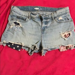 AMERICAN FLAG JEAN SHORTS